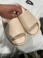 De los hombres de verano diapositivas ligero playa guay zapatillas diapositiva hueso Boca de pescado Flip Flops, sandalias de las mujeres suave EVA zapatillas de deporte par 35-46 #