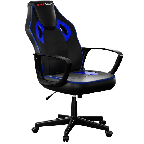  Chair Gamer Mars Gaming Mgc0bbl Color Black/blue up seat Pu AND Nylon Recliner AND Ergonomico Base 