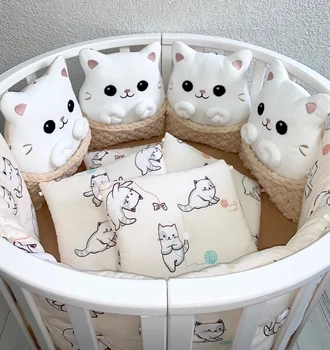 

Комплект в круглую/овальную кроватку "Кошки в лукошке" Комплекты в круглую/овальную кроватку