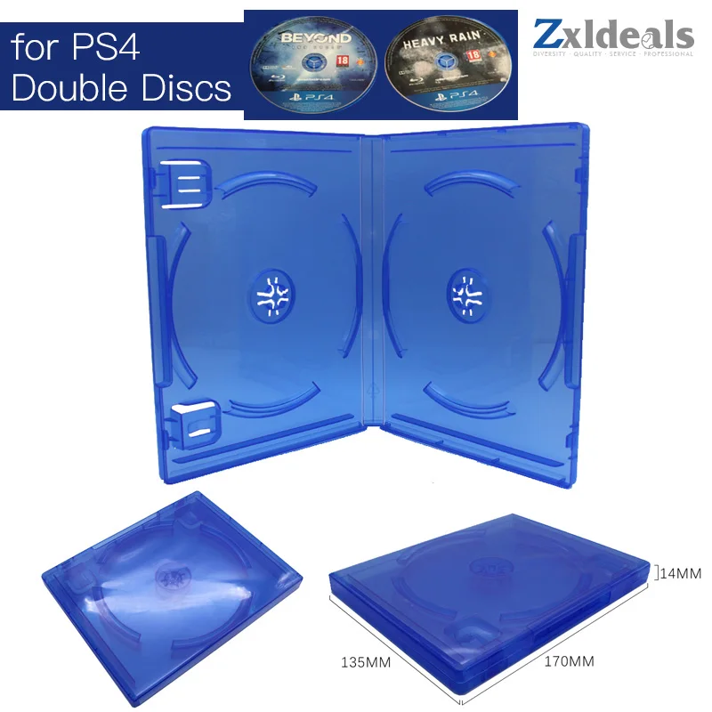 Funda de repuesto para juego de PS4, doble disco, azul, Blu Ray CD| Estuches| - AliExpress