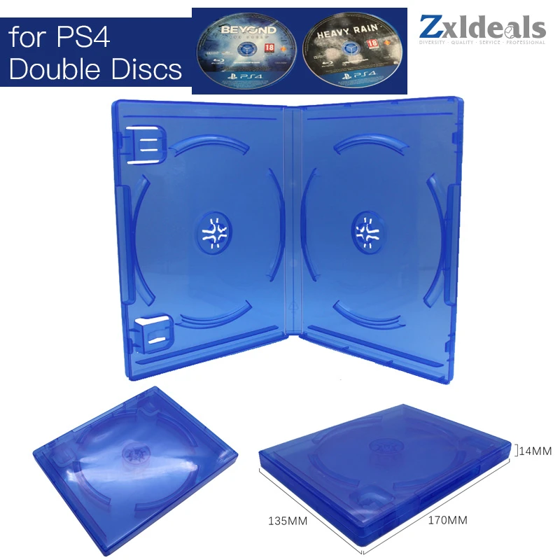 Funda de repuesto para juego de PS4, doble disco, azul, Blu Ray CD| Estuches| - AliExpress