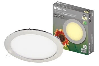 

Lamp ultra-thin recessed LED "Recessed" ITS (Chrome) 12 W 3000 K TDM