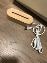 Night-Light Wooden-Base Text-Photo Christmas-Gift Customized Wedding DIY Holiday 