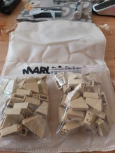 MARUMINE 50 Uds 65 2x1x1 Pendiente de baldosas con tubo inferior bloques de construcción ladrillos MOC partes Compatible con 60481 reúne las partículas