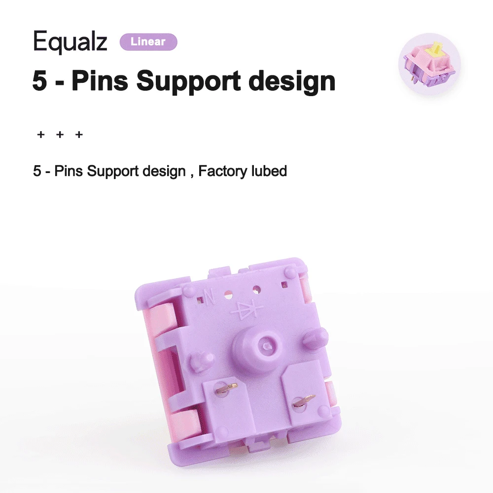 Macho Switches EQUALZ Banana Split Switch Mechanical Keyboard Linear 62g 5 Pins POM Gold Plated Spring Factory Lubed Gamer PC keyboard computer wireless