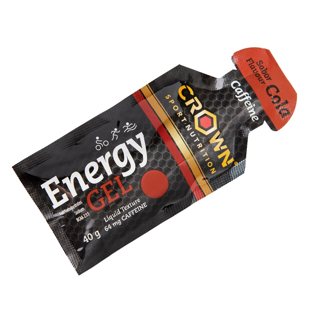 Crown Sport Nutrition, with or without caffeine energy Gel + carbohydrates, Sport, triathlon, cycling, running, training, 12 pc afbeelding