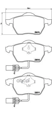 Колодки Тормозные Audi A4/A6/Volkswagen Passat 97 Передние Brembo P85085 Brembo арт. P85085