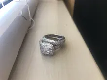 Moonso de moda de lujo de Plata de Ley 925 anillo de boda conjunto de banda de las mujeres y las niñas Ladys amor par pareja de R3400
