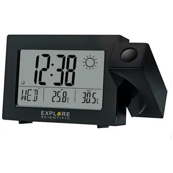 

Explorescientific Rpw3008 weather projection time alarm clock temperature Infrasettimanale NeroExplore Scientific31.8