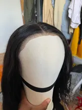 Nadula-mechones de cabello humano liso de 13x4, mechones de pelo malayo con cierre, 28 y 30 pulgadas