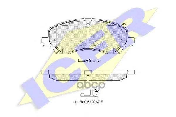 181806_колодки Дисковые Передние! Mitsubishi Eclipse 01# Icer 181806 Icer арт. 181806