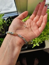 Pulsera con cuentas de cristal para mujer, longitud ajustable, 1 Uds., joyería hecha a mano