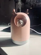 Humidificador ultrasónico con USB para el hogar, difusor de aceites aromáticos, lámpara LED de Color romántico, 300ml