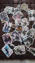 Bungo Stray-pegatinas de perros de PVC para niños, pegatinas de grafitis, maletas, equipaje, guitarra, coche, impermeable, 10/100 Uds.