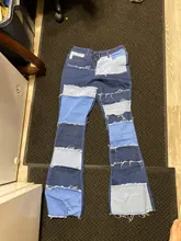 Liooil-pantalones vaqueros acampanados con cintura alta, ropa de calle con bolsillos, Sexy