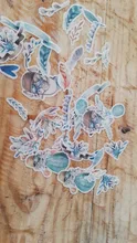 Yoofun 40 unids/caja Kawaii pegatinas embaladas en caja de dibujos animados bosque unicornio para álbum de recortes diario Deco pegatinas Retro