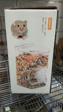 Hamster Rabbit Food Dispenser Feeder Plastic Clear Automatic Pet Feeder For Hamster Guinea