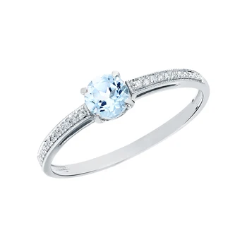 

Sunlight gold topaz diamond ring