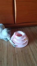 3 Levels Pet Cat Toy Tower Tracks Disc Interacitve Cat Toys Ball Training Amusement Plate