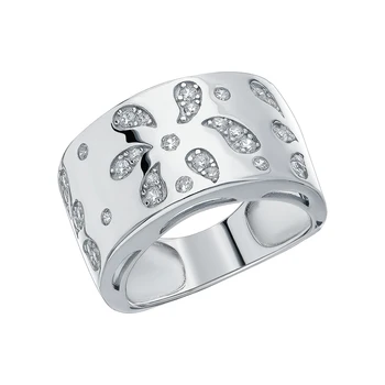 

Silver ring with zirconium and cubic zirconium sunlight sample 925