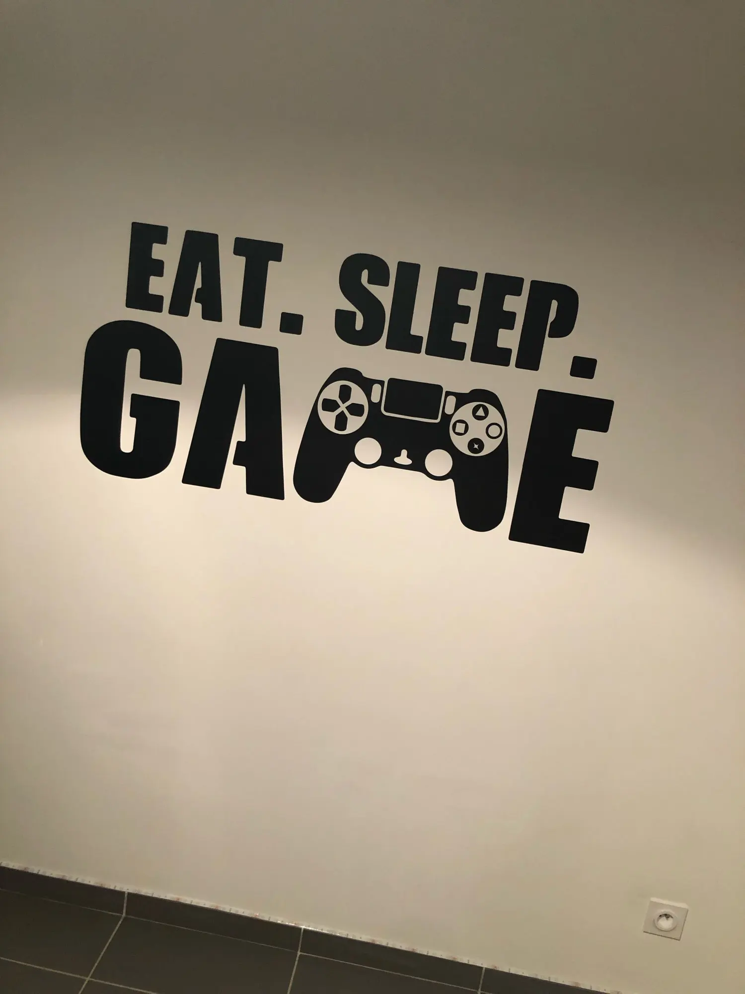 Gamer Wall Decal Eat Sleep Game Controller Video Game Wall Sticker