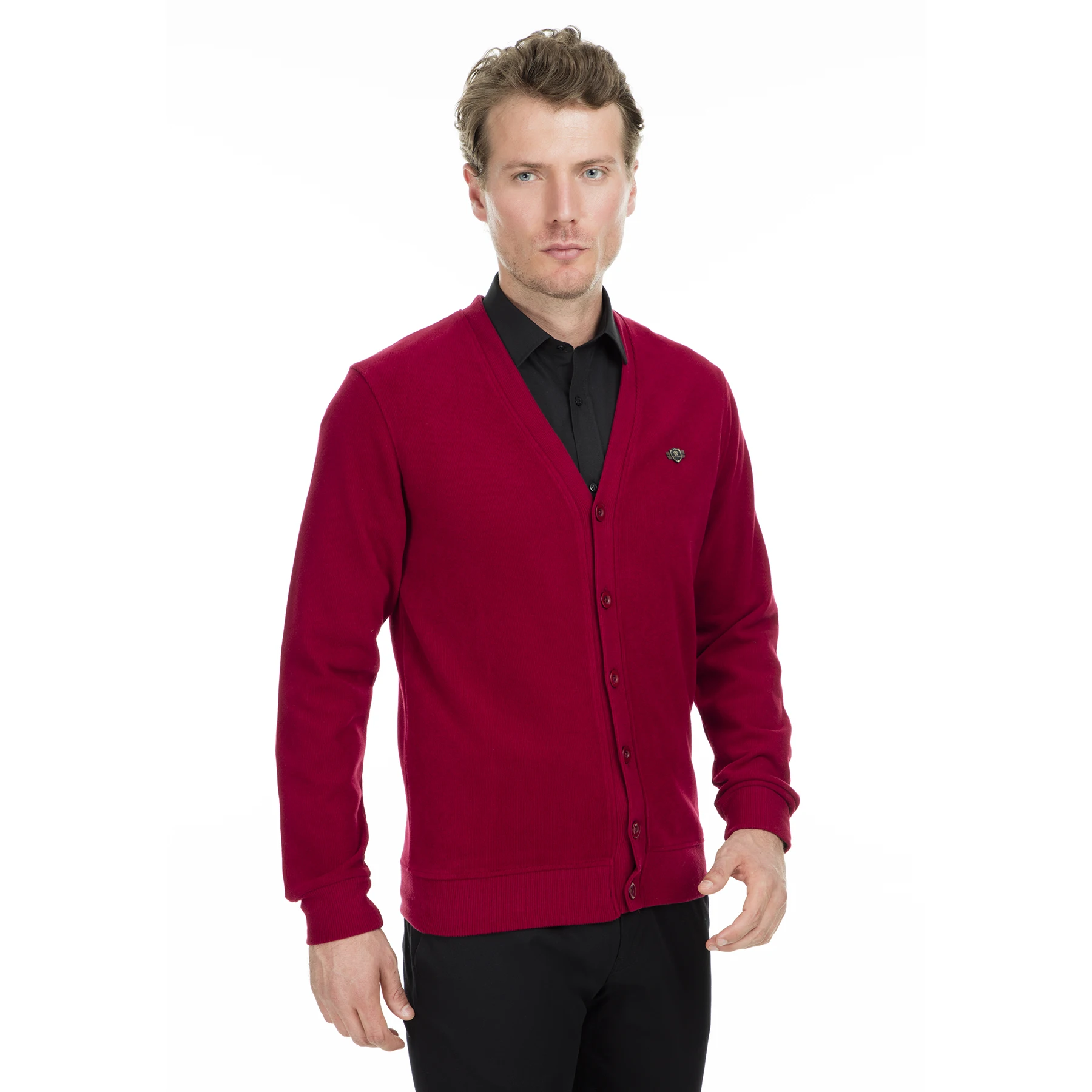Бургундия BURATTI мужской кардиган 4562103 - Цвет: Бургундия