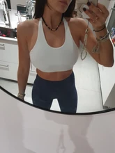 Sports-Bra Vest Underwear White-Strap Athletic Push-Up Women Gym Running for Hollow-Out