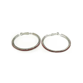 

Red fine hoops earrings [Saleyla] one size