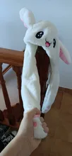 Sombrero de conejo mágico de peluche con orejas móviles para niños, juguete para regalo, foto de fiesta, May06