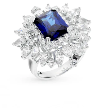

Silver ring with cubic zirconia sunlight sample 925