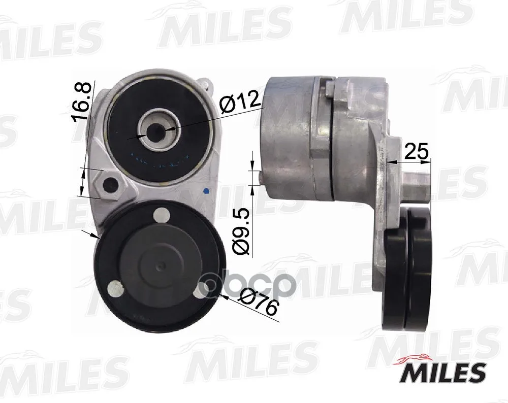 Натяжитель Ремня Приводного Audi A4/A6/A8/Vw Passat 2.4-2.8 Miles Ag00072 Miles арт. AG00072