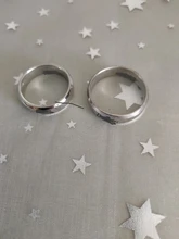 Anillos personalizados de acero inoxidable grabados con tu nombre texto firma escritura a mano hombres mujeres Unisex anillo de titanio