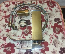 Faucet-Waterfall Vanity-Sink Washing-Taps Cold-Basin Chrome Bathroom Brass Rozin Single-Lever