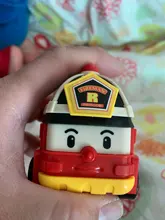 6 unids/set Poli coche chico juguetes transformación Robot de dibujos animados figura de acción de juguete transformar vehículo para el regalo de los niños