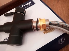 Tap Faucet-Mixer Sink Water-Purification Frap Dual-Handle Black Kitchen Rotation Letter-Design