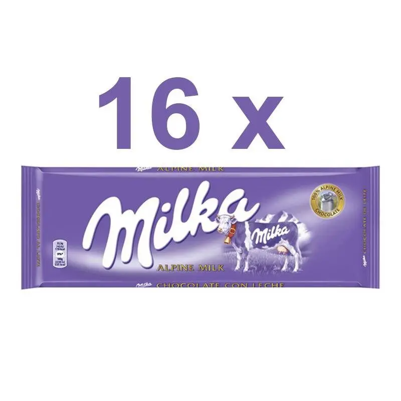 MILKA tablet 270g milk chocolate box, 16x270g