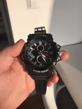 Reloj deportivo de doble horario para hombre, resistente al agua hasta 50m, relojes militares para hombre, 1802D, relojes para regalo