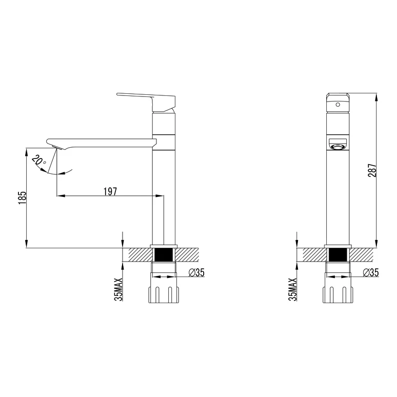 Смеситель для кухни IDDIS Edifice ED3PBSGi05 (керамический картридж, съемный аэратор, латунь)