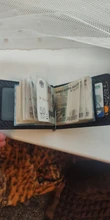 New Bring-Billetera de fibra de carbono con bloqueo, cartera con clip de seguridad para guardar, de color negra, adecuada para guardar licencia de conducir, identificación, efectivo