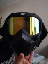Detachable-Goggle Helmet-Mask Motorcycle-Glasses Ski-Bike Open-Face Uv-Protection 