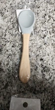 Manija de madera silicona cuchara para bebé libre de Bpa cuchara de autoalimentación para accesorios de bebé vajilla para niños pequeños