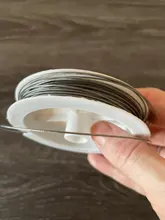 Alambre de acero inoxidable resistente, alambre para bisutería de cola de tigre para fabricación de joyas, 0,3/0,45/0,5/0,6mm, 1 rollo