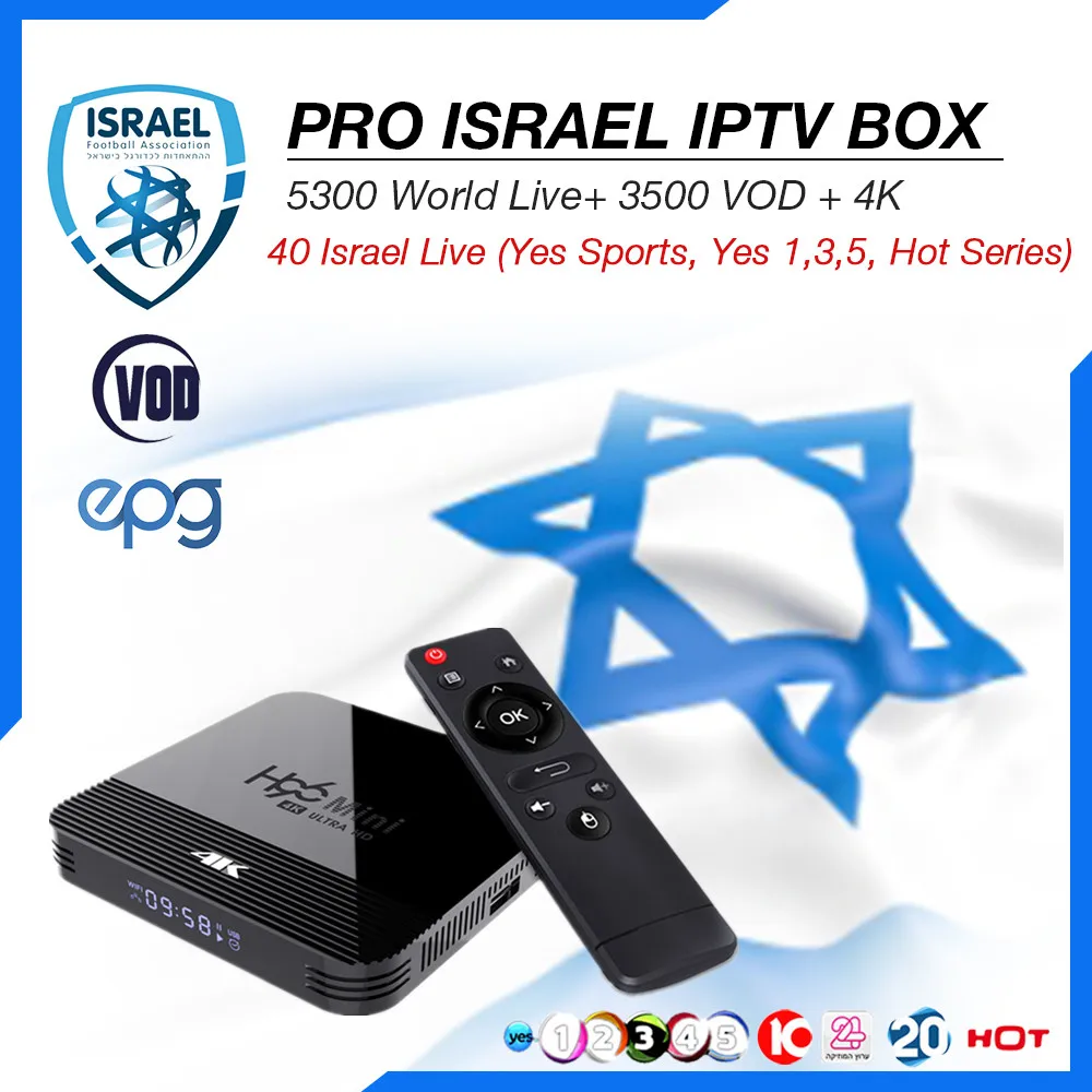 Israel IP tv Box+ H96mini H8 RK3328A Android 9,0 tv Box 1 GB/8G 2 GB/16G H.256 телеприставка+ скандинавский турецкий, IPTV подписка Португалия