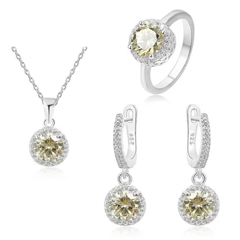 

Catherine Saloon ювелирный набор из серебра 925 пробы с покрытием из белого золота с кубическим цирконием