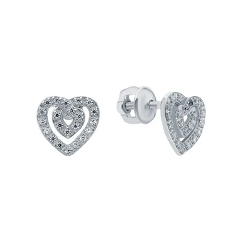 

Silver earrings with cubic zirconia sunlight sample 925