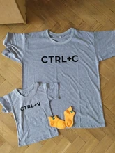 Camiseta a juego con estampado Ctrl + C y Ctrl + V, Body para bebé, regalo perfecto para el Día del Padre, ropa familiar