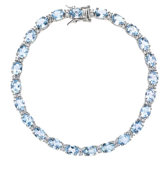 

Silver Bracelet with Topaz and cubic zirconia sunlight sample 925