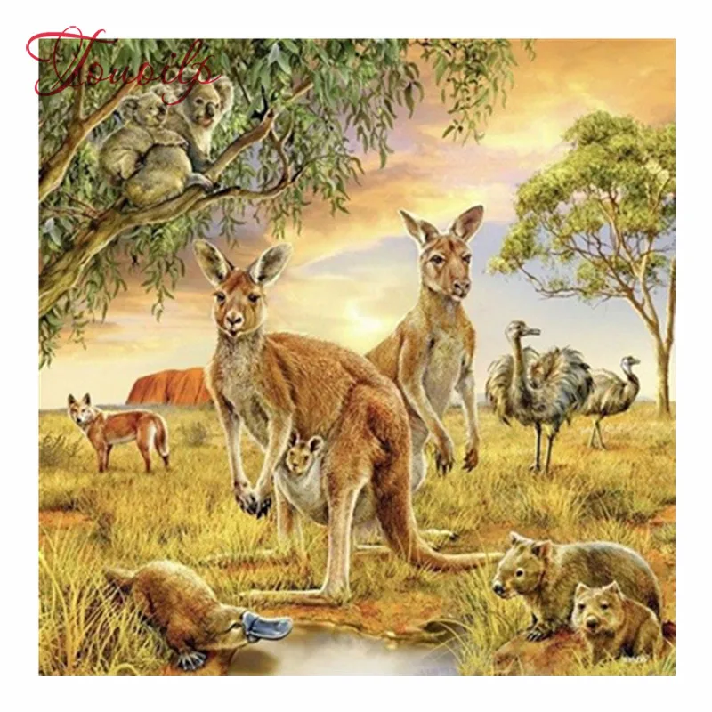

Diamond Embroidery Celebrity landscape kangaroo Diamond painting Cross Stitch Picture of Rhinestones Diamond Mosaic