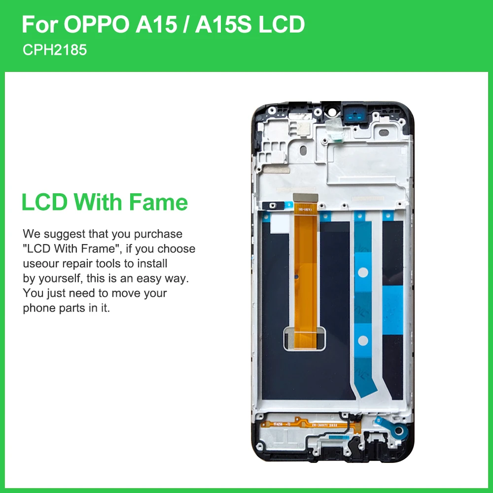 screen for lcd phones best 6.52" Original DISPL For Oppo A15 LCD Display CPH2185 Touch Screen Digitizer Assembly Replacement For A15s CPH2179 Repair Parts mobile lcd Phone LCDs