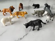 Conjunto de estatuillas de animales de Safari para niños, 12 Uds., figuras de animales de la selva, juguetes educativos, suministros de fiesta